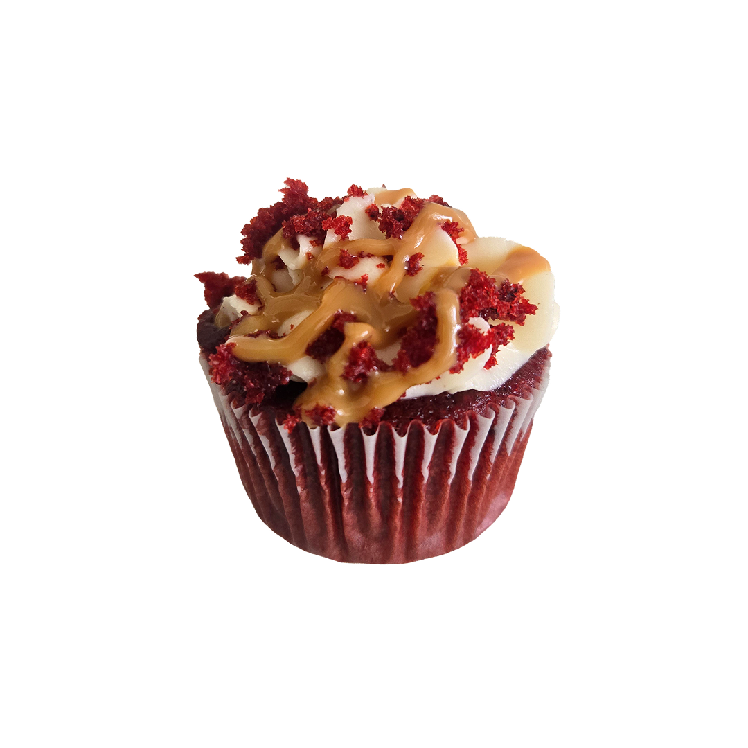 Red Velvet Caramel Drizzle Cupcake Dozen (12)